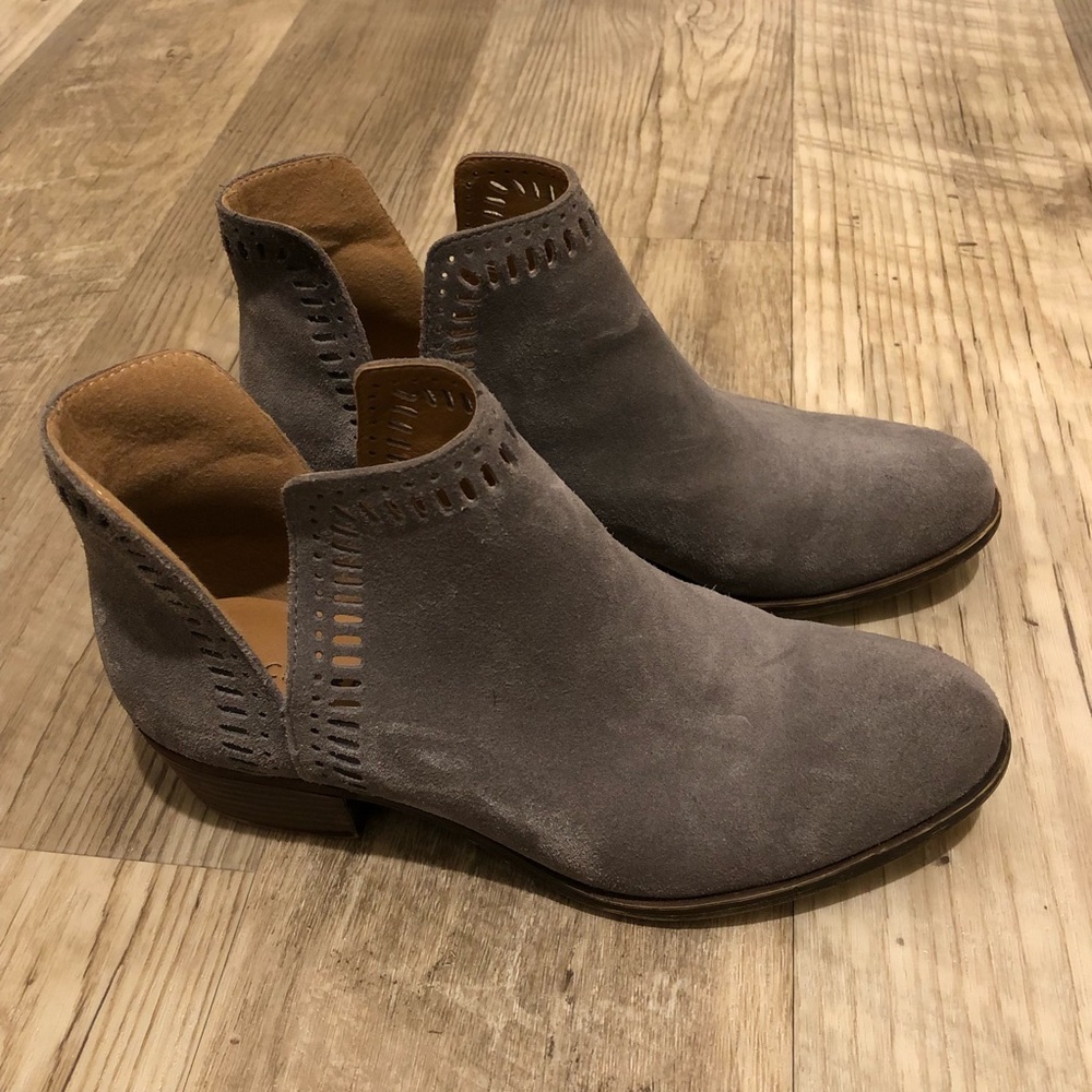 Lucky Brand Gray Suede Booties.